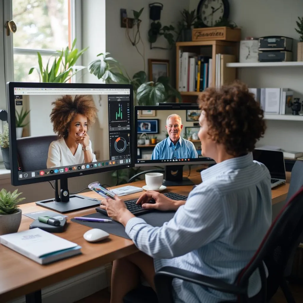 Virtual coaching setup with global clients