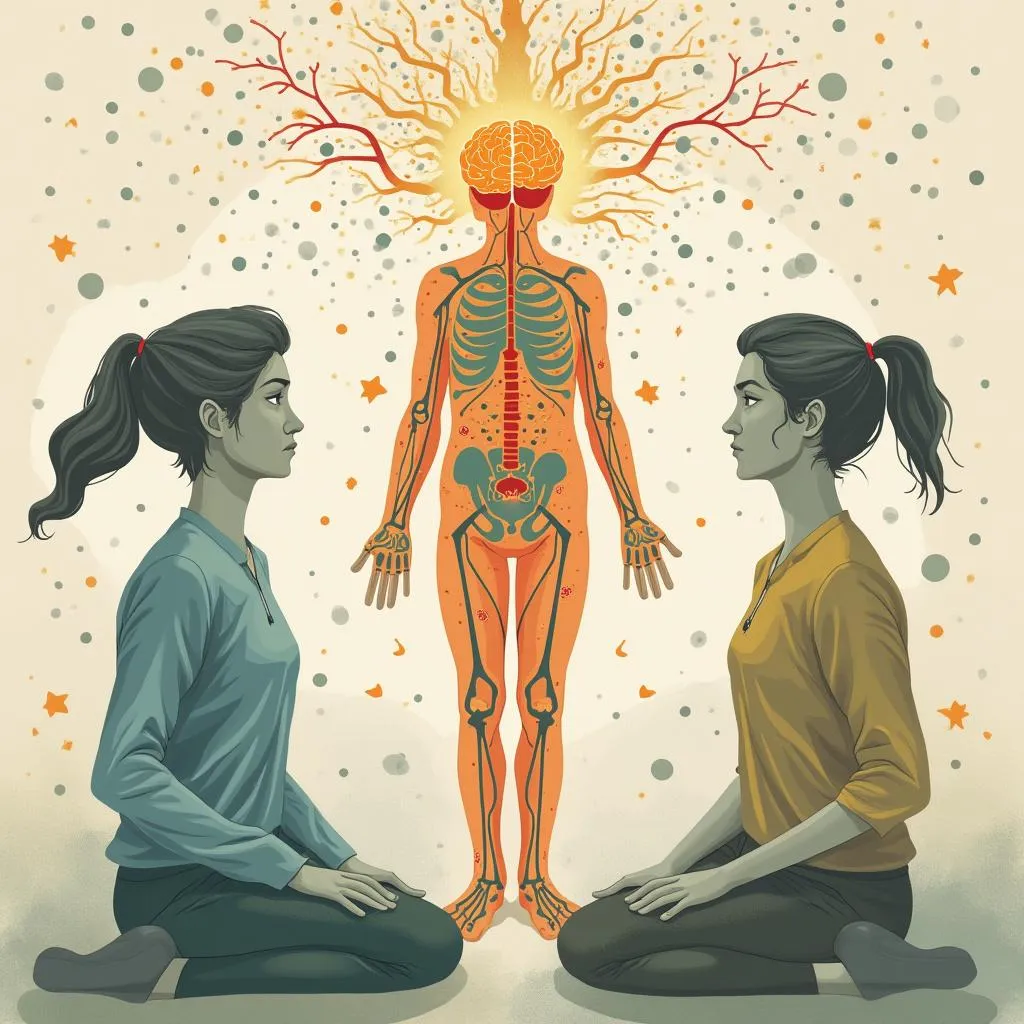 Illustration of mind-body connection in coaching